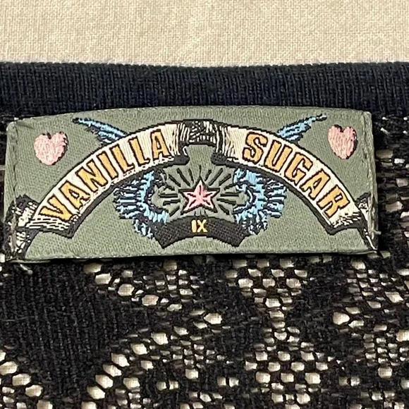 Vanilla Sugar Womens 1X Floral Lace Back Rhinestone 3/4 Sleeve V-Neck Top Gray - Picture 3 of 8